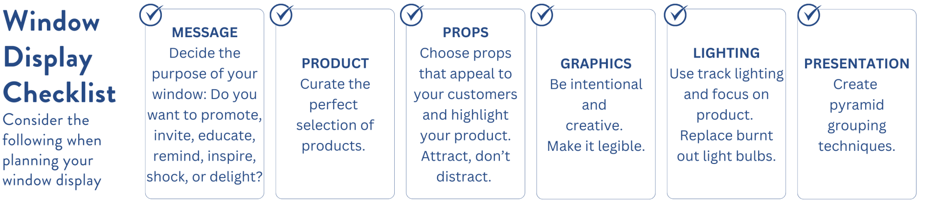 Window Display Checklist Banner