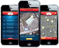 PulsePoint app on phone screens