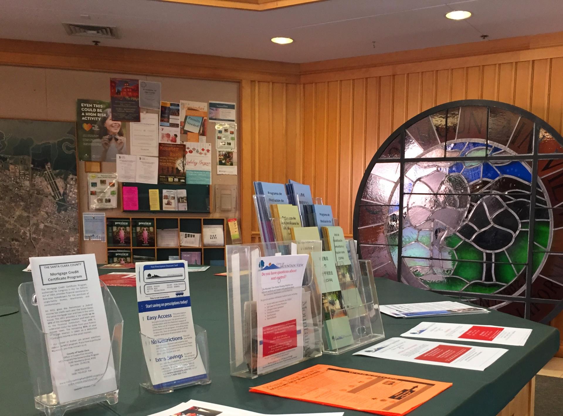 Immigrant resources on a table